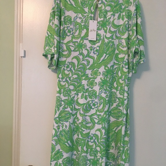 NWT Lilly Pulitzer Shaw Dress Resort White Daffodil Hill Size Large - Picture 15 of 16